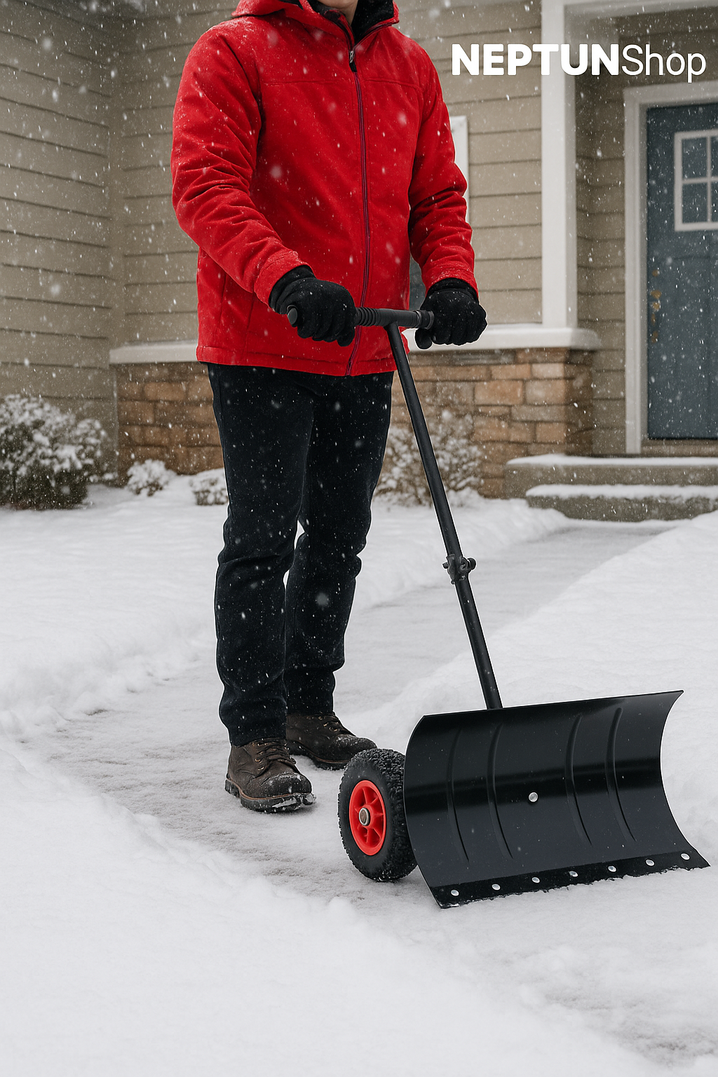 Wózek ręczny do śniegu.